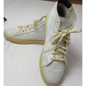 CLAE Bradley Essentials Triple White Leather Sneakers Men's Size 10.5US High Top